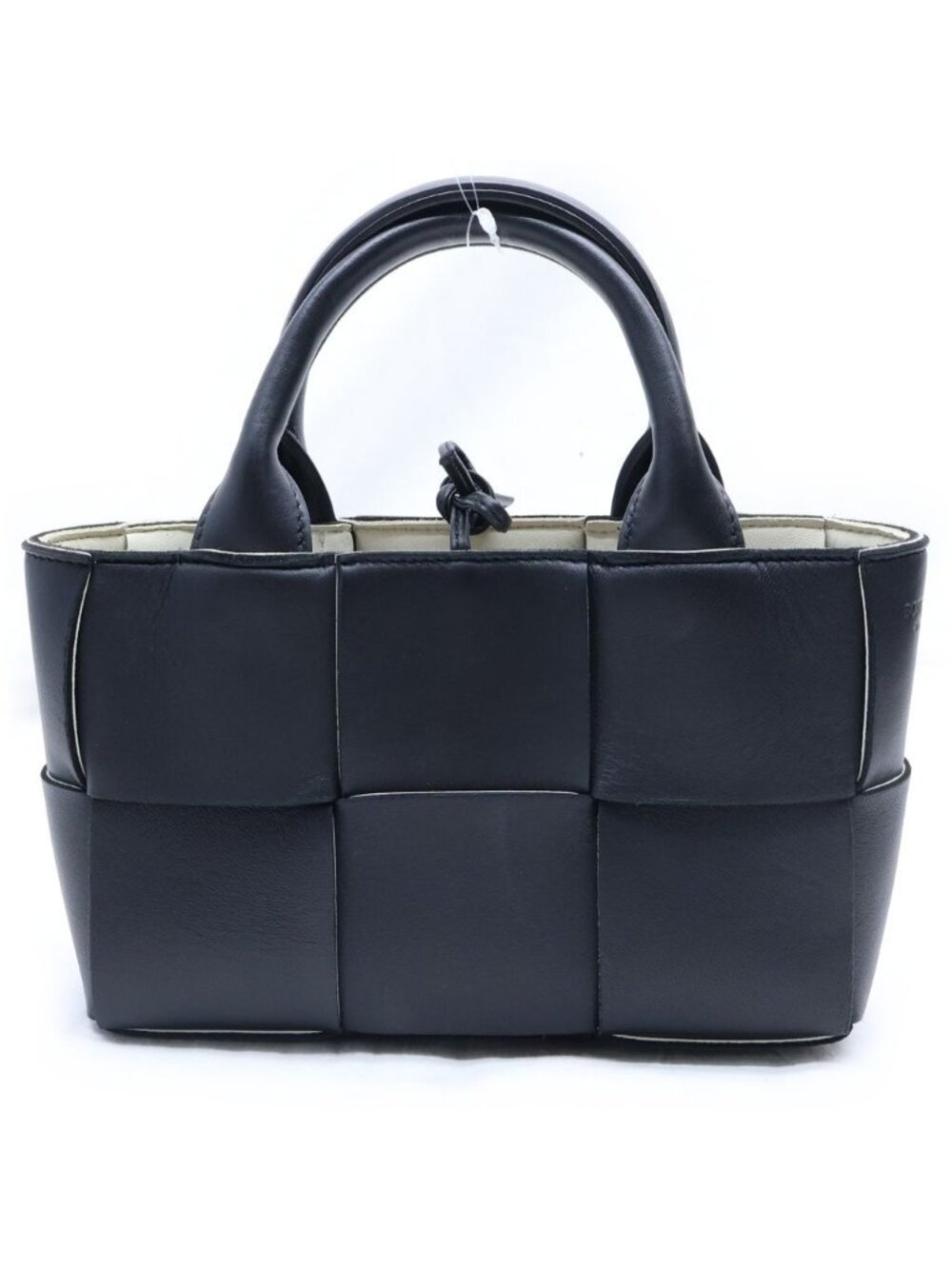 Bottega Veneta Candy Arco Tote 2-Way Shoulder Bag Black Leather Silver
